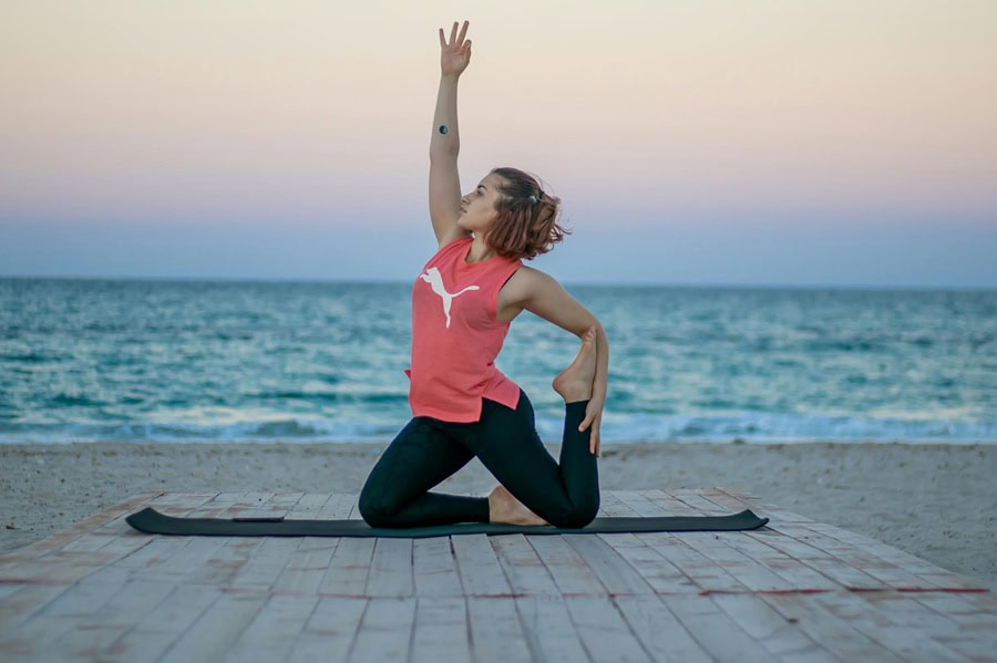 Yoga Strand Ostsee Urlaub
