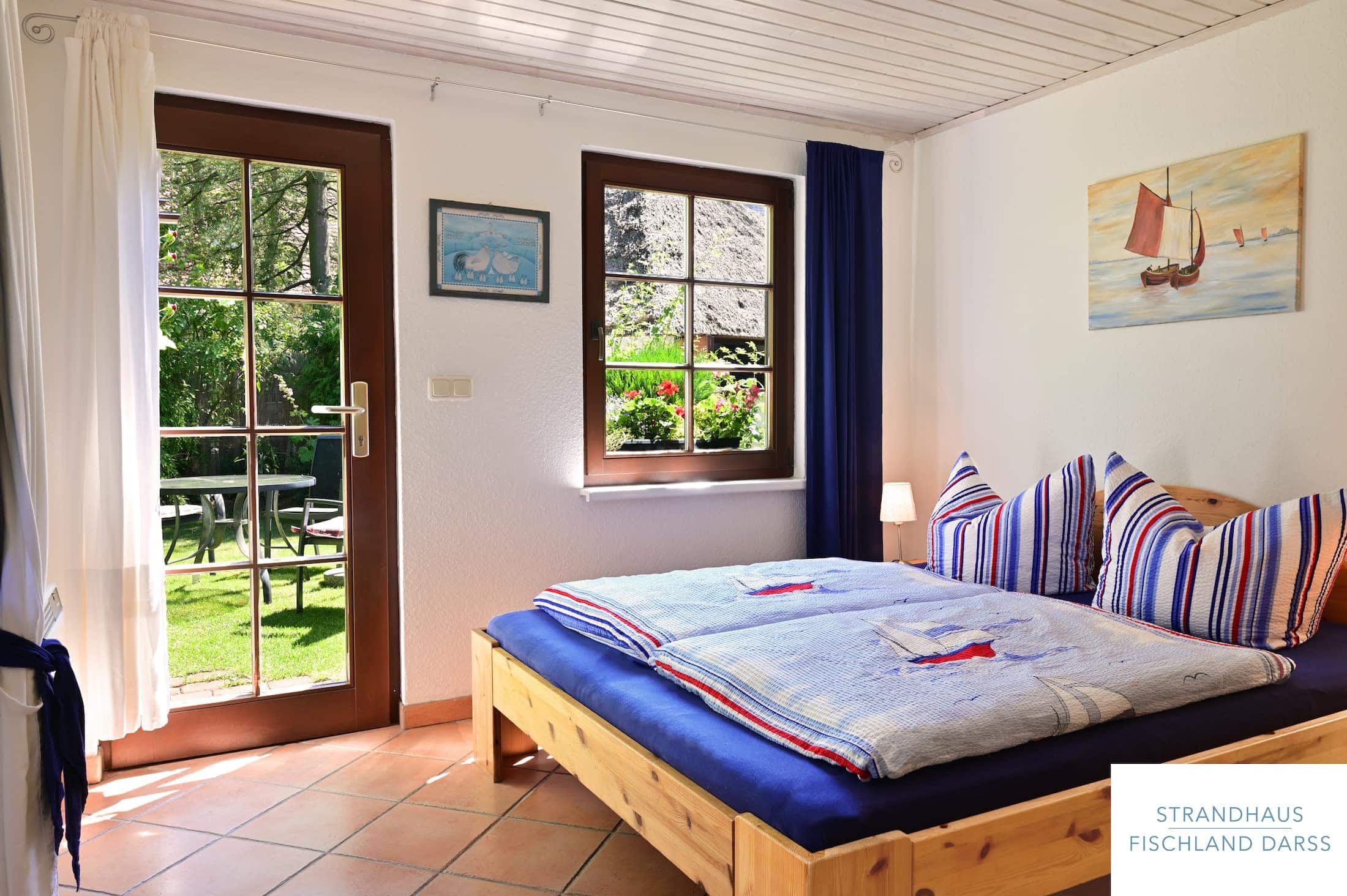 Schlafzimmer des Bungalows Strandrose